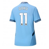 Echipament fotbal Manchester City Jeremy Doku #11 Tricou Acasa 2024-25 pentru femei maneca scurta